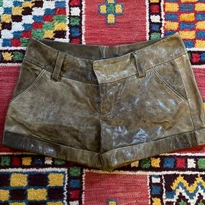 Alice + Olivia leather shorts